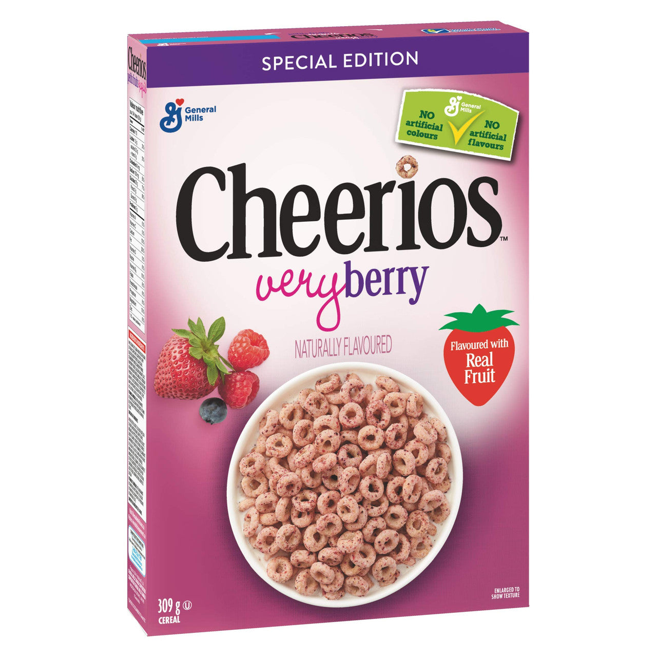 CHEERIOS Very Berry Naturally Flavored Cereal Special Edition, 309g/11oz. (Imported from Canada)