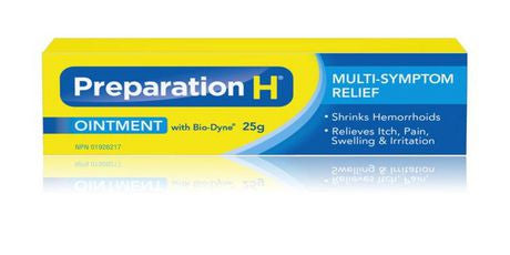 Preparation H Pain Relief Ointment with Bio-Dyne 25g, {Imported from Canada}