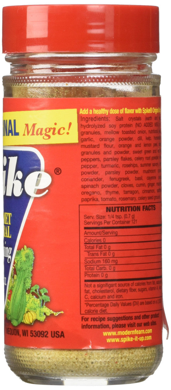 Spike Seasoning Spike Natural Seasoning, 4.5 oz (Case of 3)