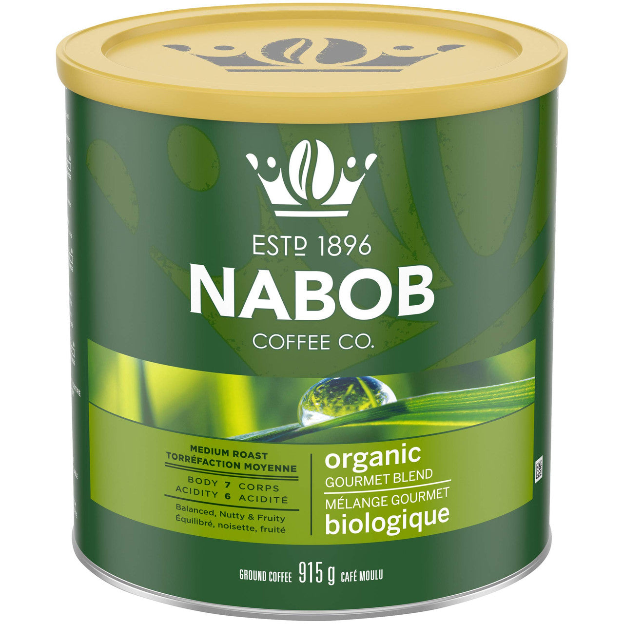 Nabob Organic Gourmet Blend Ground Coffee, 915g/32.3 oz., {Imported from Canada}