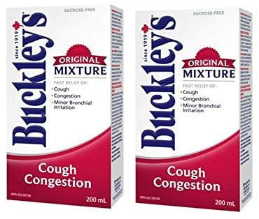 BUCKLEYS Original COUGH CONGESTION Syrup Large 200 ml Size 2 Pack