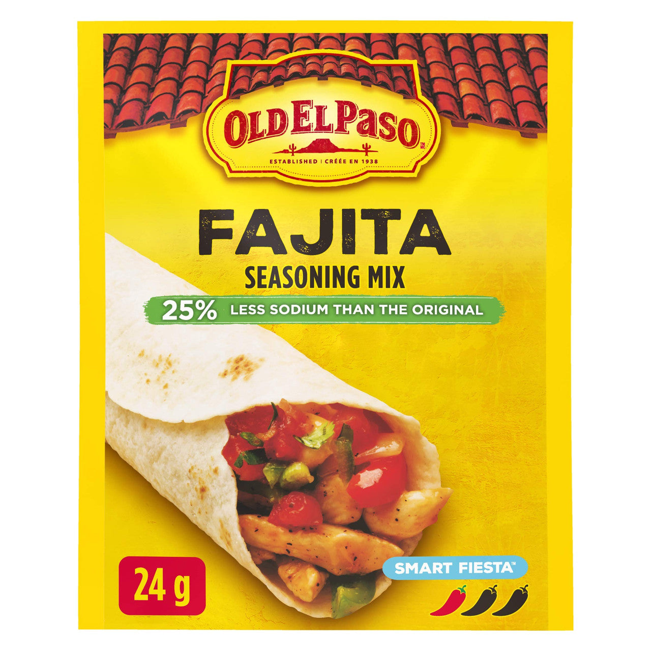 Old El Paso, Smart Fiesta, Reduced Sodium, Fajita Seasoning Mix, 24g/0.8oz., {Imported from Canada}