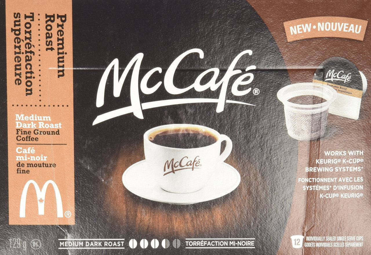 McCafe K-Cup Premium Coffee for Keurig, Medium Dark Roast, 12 Count, {Imported from Canada}
