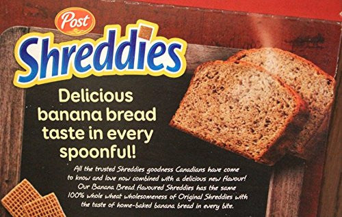 Post Shreddies Banana Bread Flavour 480g/16.93oz box {Imported from Canada}