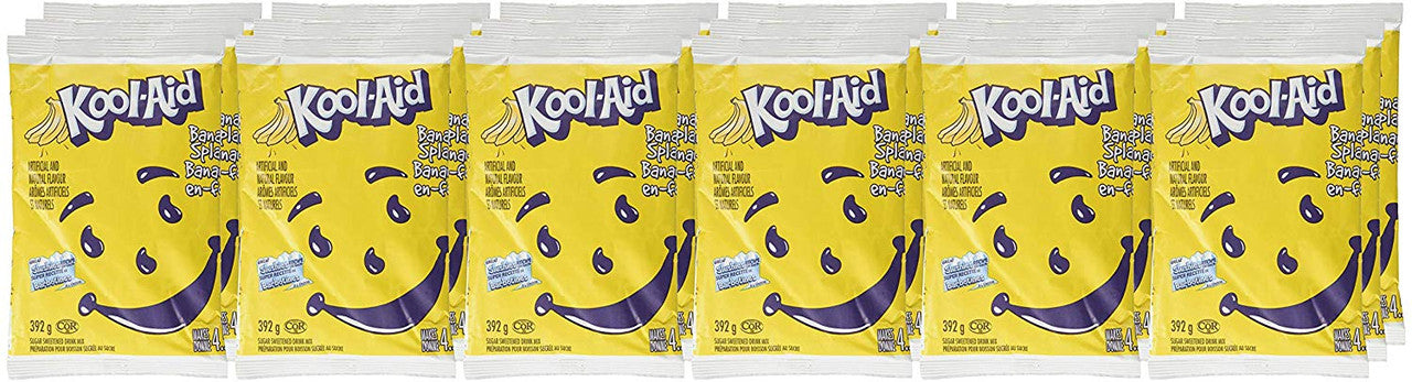 Kool-Aid Banana Splash Powdered Drink Mix, 392g/13.8 oz., Pouches, 18pk {Imported from Canada}