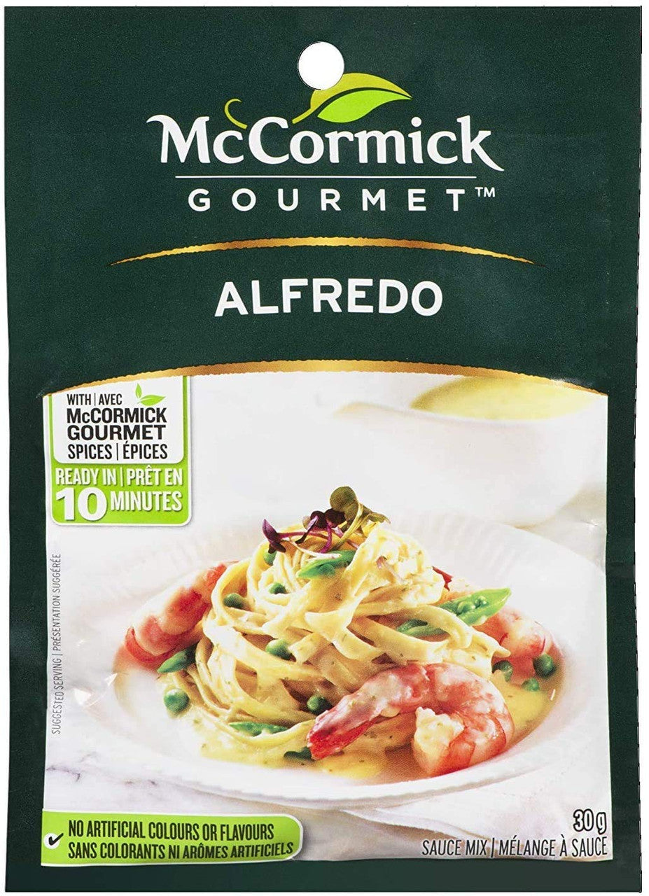 McCormick Gourmet Alfredo Sauce Mix, 30g/1.1oz., (12 pack) {Imported from Canada}