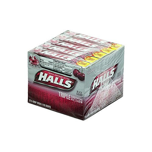 Halls Hard Candies, Black Cherry, 20 count {Imported from Canada}