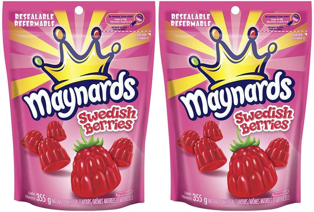 Maynards Swedish Berries Candy, 355g/12.5 oz. (2 Pack) {Imported from Canada}