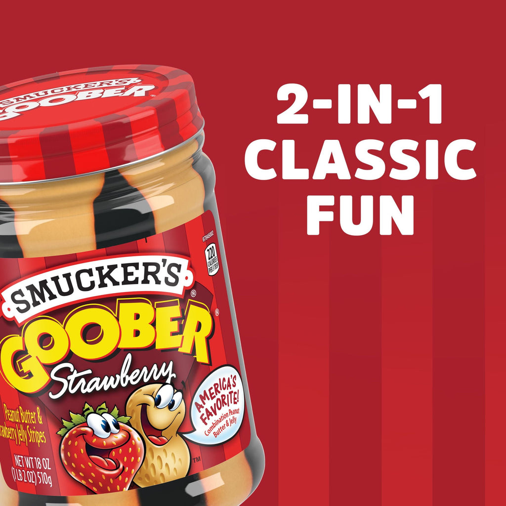 Smuckers Goober Peanut Butter & Strawberry Jelly Jar