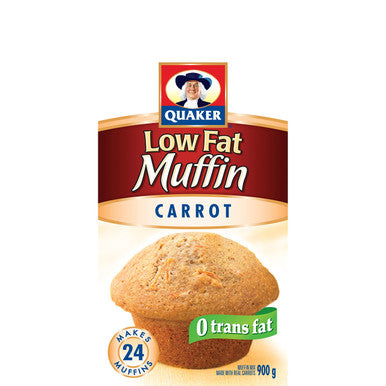 Quaker Muffin Mix Low Fat Carrot, 12ct, 900g/31.7 oz.,  {Imported from Canada}