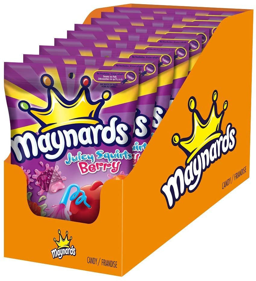 Maynards Juicy Squirts Berry, 170g/6oz., 9 Count, {Imported from Canada}