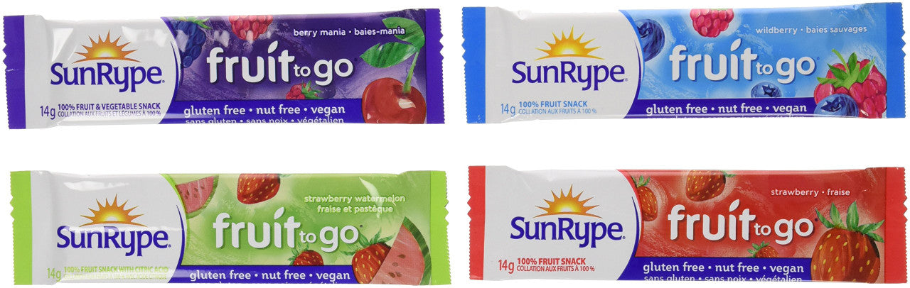 SunRype Fruit to Go Snack - Variety Pack of 72 {Imported from Canada}