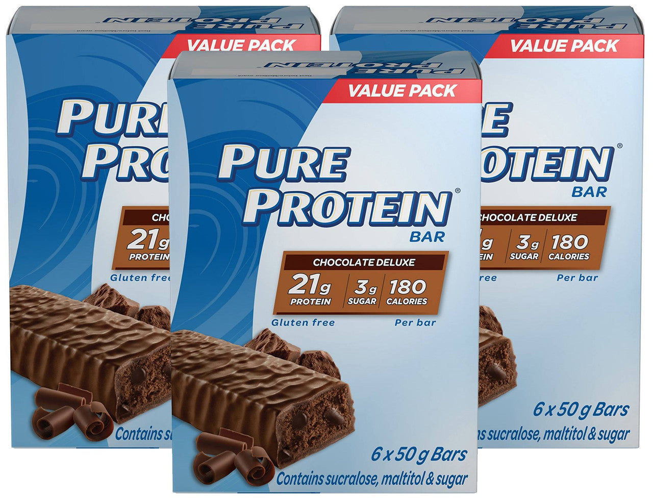 Pure Protein Chocolate Value Pack, 6-Count x 50g per box, 3 Boxes ...