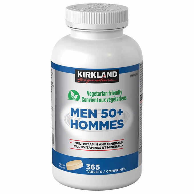 Kirkland Signature Men 50+ Multivitamin, 365 Tablets {Imported from Canada}