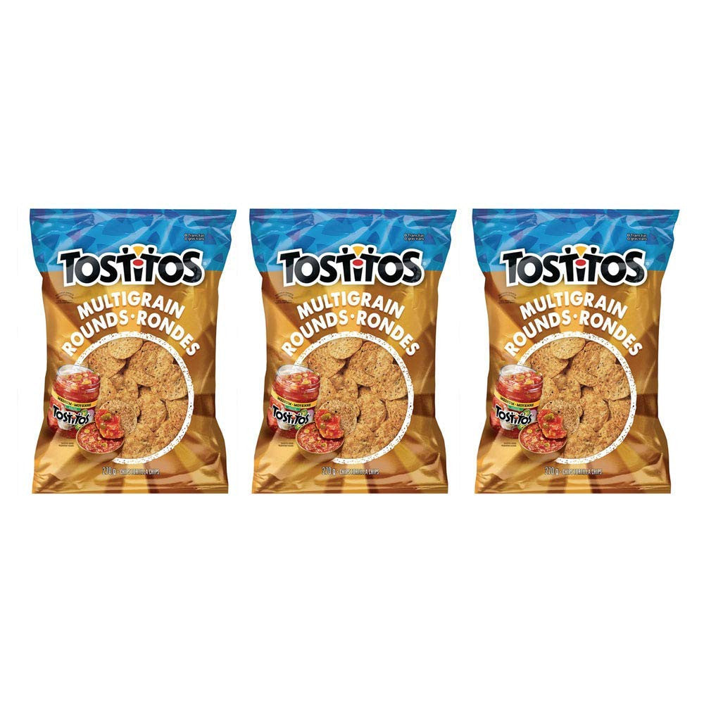 Tostitos Multigrain Rounds Tortilla Chips 270g/9.5oz, 3-Pack {Imported from Canada}