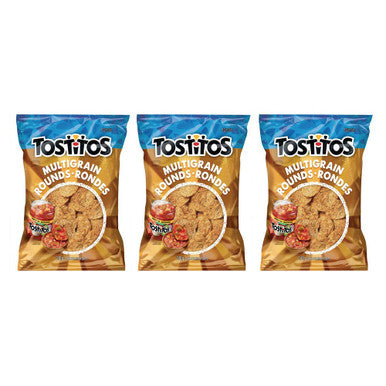 Tostitos Multigrain Rounds Tortilla Chips 270g/9.5oz, 3-Pack {Imported from Canada}