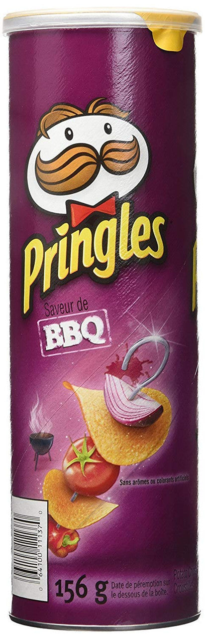 Pringles BBQ Flavor Potato Chips, 156g/5.5 oz., {Imported from Canada}
