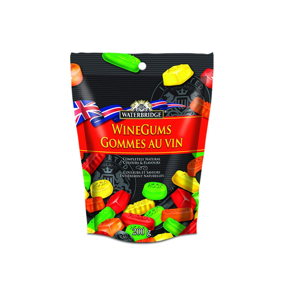 Waterbridge Wine Gum Pouch 200g/7.1 oz.,  {Imported from Canada}