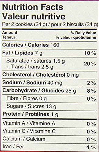 LB Canadian Maple Leaf Sugar Cream / Creme Snack Cookies (2 Pack) Candy Treat 400Grams 14 Ounce