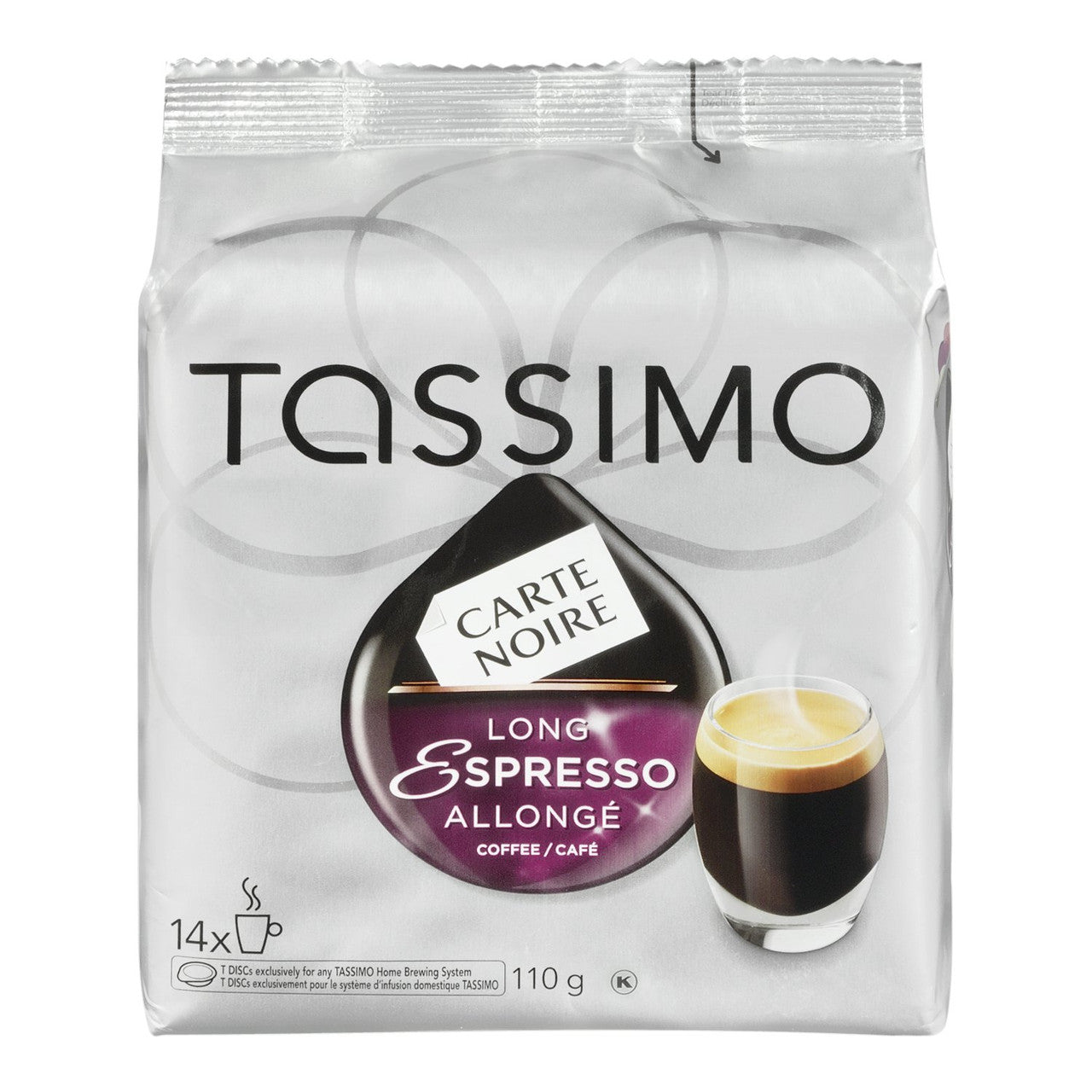 Tassimo 14-t Discs Carte Noire Long Espresso 110g, {Imported from Canada}