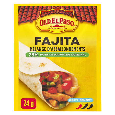 Old El Paso, Smart Fiesta, Reduced Sodium, Fajita Seasoning Mix, 24g/0.8oz., {Imported from Canada}