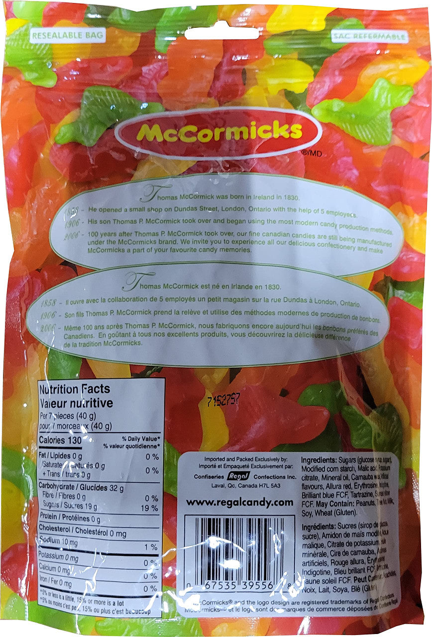 McCormicks Dino-Sours Gummy Candy, 350g/12.3 oz., Bag, {Imported from Canada}