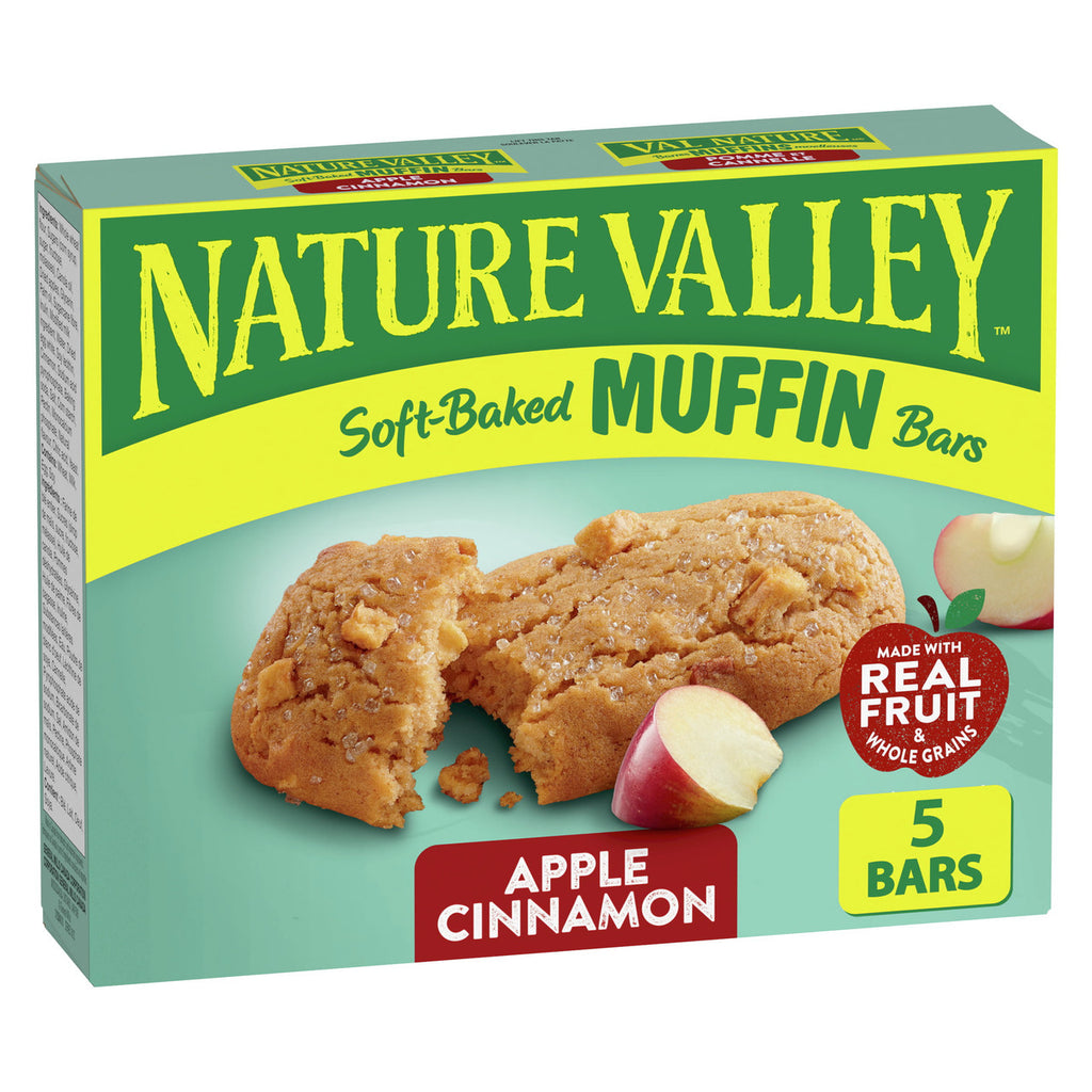 Nature Valley Soft-Baked Apple Cinnamon Muffin Bars, 5 Bars, 175g/6 oz. Box {Imported from Canada}