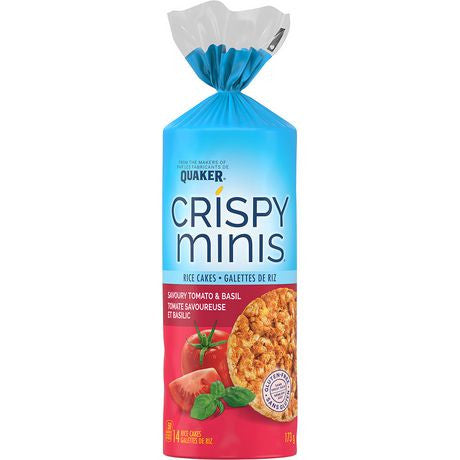 Quaker Crispy Minis Rice Cakes Savoury Tomato & Basil, 173g {Imported from Canada}