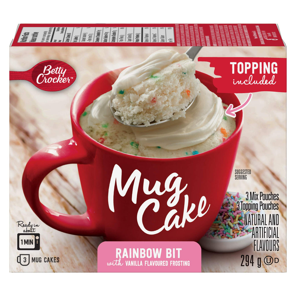 Betty Crocker Mug Cake Rainbow Vanilla Frosting, 294g {Imported from Canada}