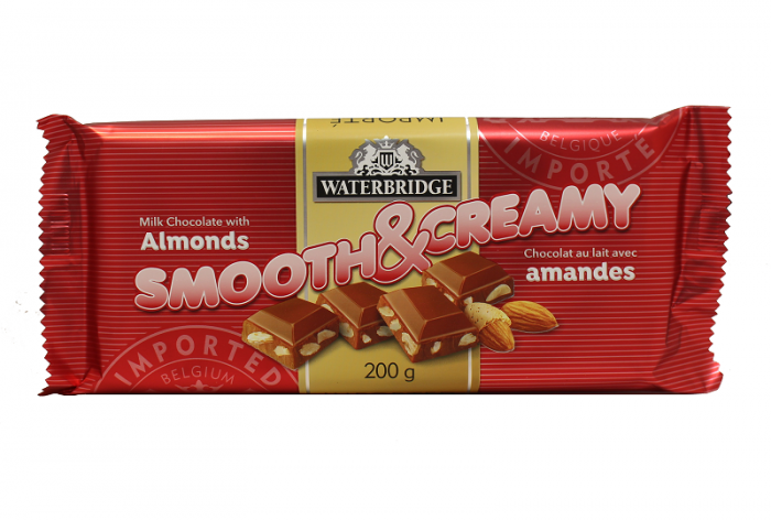Waterbridge Smooth & Creamy Milk Chocolate with Almonds (Imported from Canada)