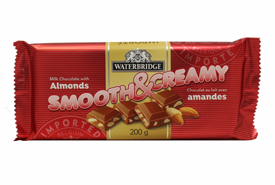 Waterbridge Smooth & Creamy Milk Chocolate with Almonds (Imported from Canada)
