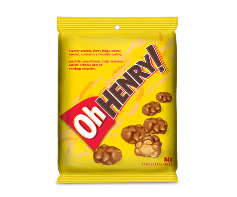 Oh Henry Chocolate Bites Peg Bag 104g/3.7oz (Imported from Canada)
