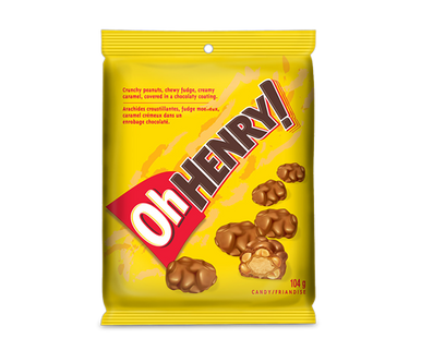 Oh Henry Chocolate Bites Peg Bag 104g/3.7oz (Imported from Canada)