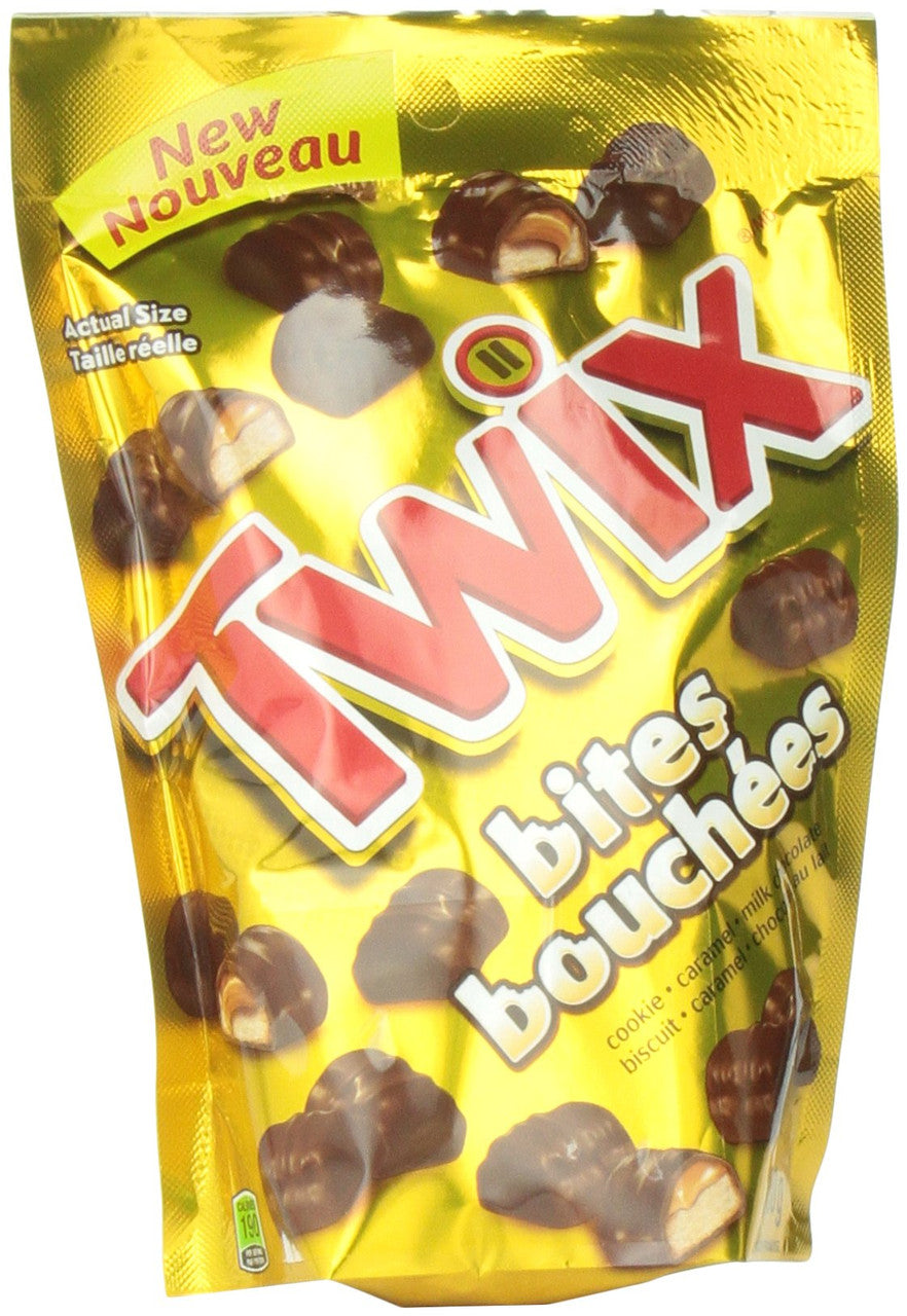 Twix Chocolate Bites, Stand Up Pouch, 230g/8.1oz, (Imported from Canada)