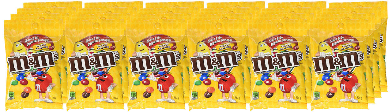 M&M's Peanut Candies, Peg Pack 120g/4.2 oz., 24-Count {Imported from Canada}