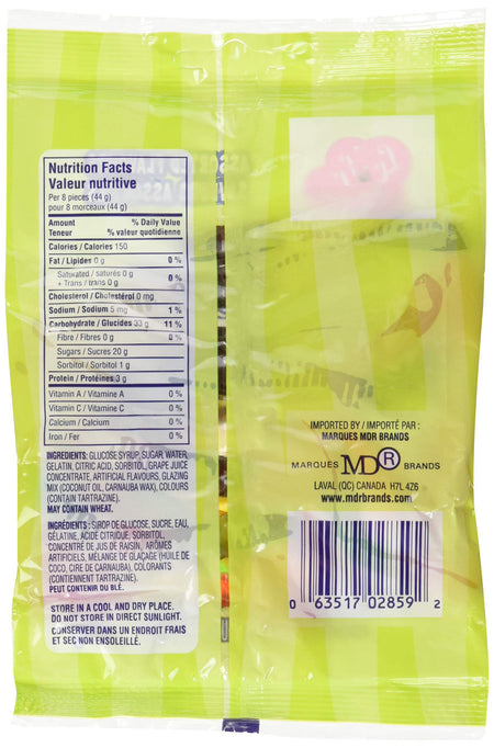 Lady Sarah, Gummy Worms, Assorted Flavours, 150g/5.3oz., {Imported from Canada}