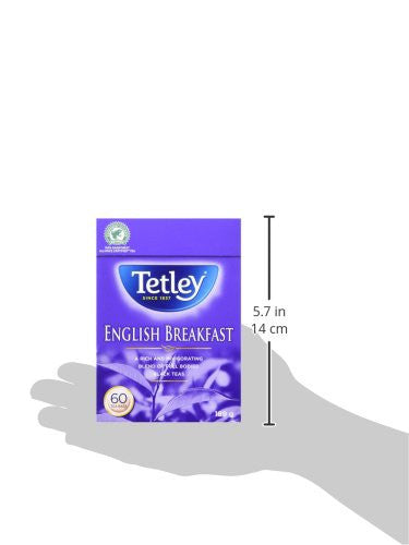 Tetley English Breakfast Tea, 60 Count, 189g/6.7 oz., {Imported from Canada}