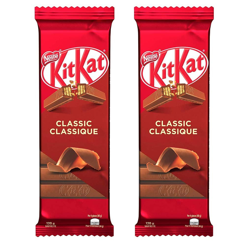 NESTLE Kitkat Classic Wafer Bar, 120g/4.2oz, 2-Pack {Imported from Canada}