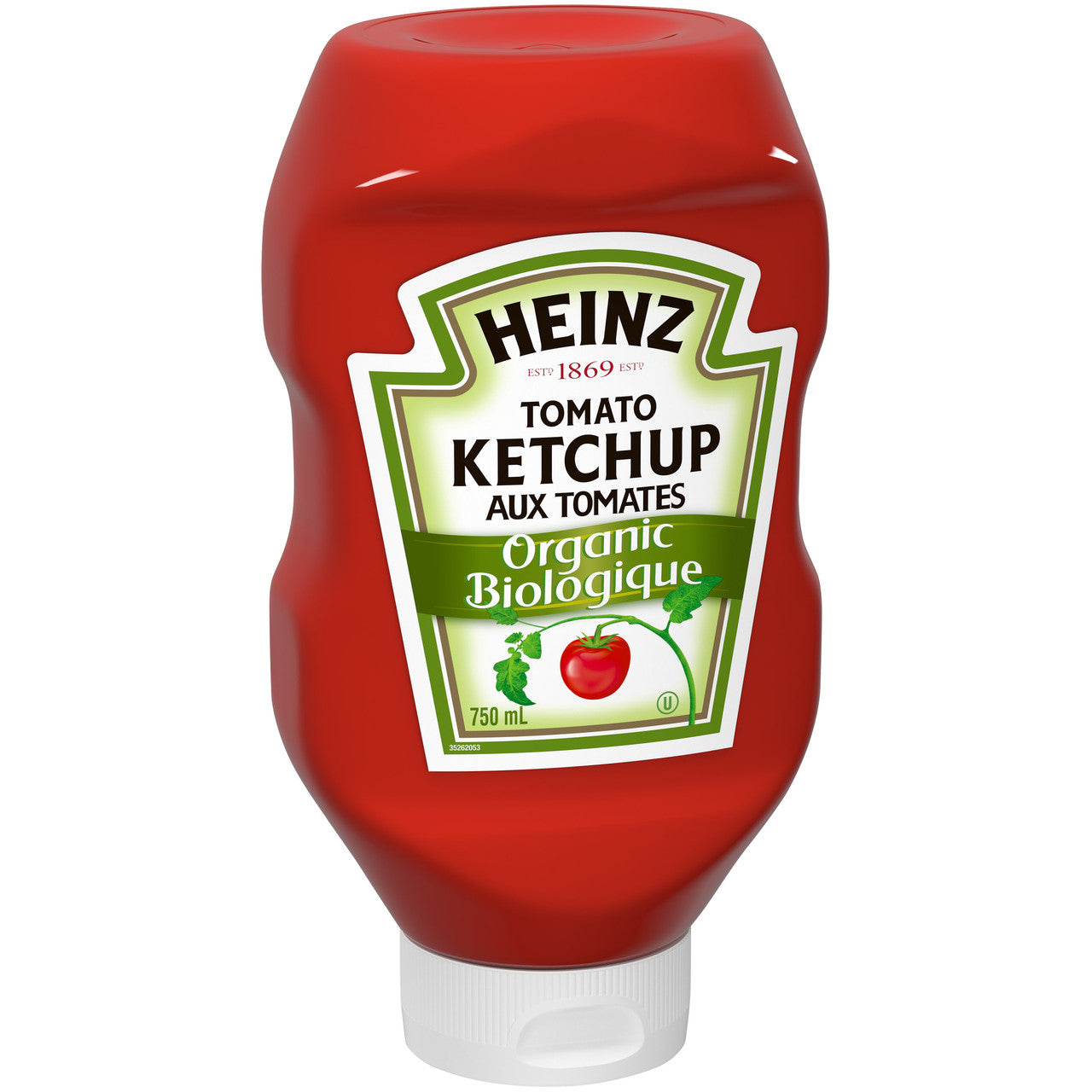 HEINZ Organic Ketchup - Inverted Bottle 750ml/25.4 oz., (2 Pack) {Imported from Canada}