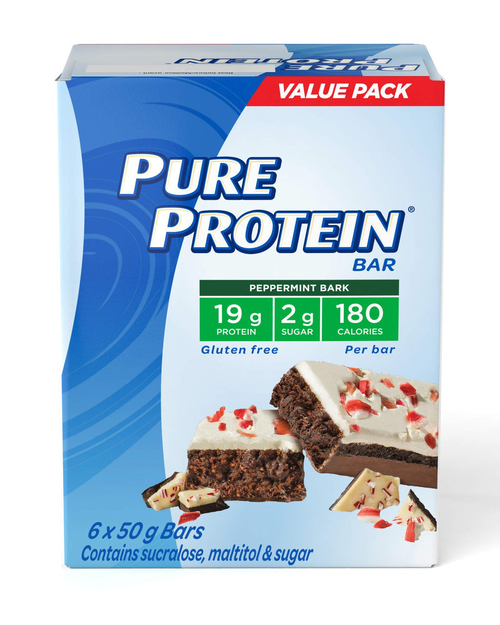 Pure Protein Bars, Gluten Free, Peppermint Bark, 50g, 6ct, {Imported from Canada}