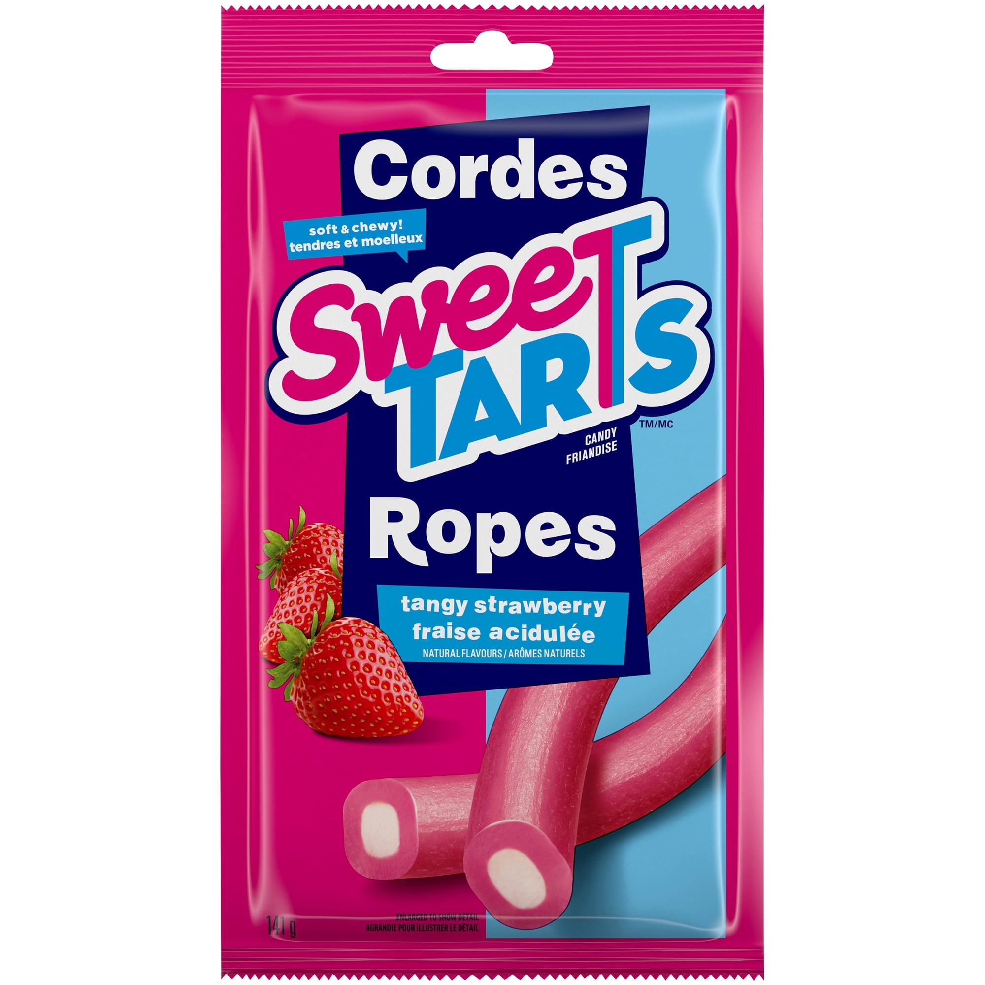 SweeTarts Tangy Strawberry Ropes, 141g/5 oz - Front Of Package