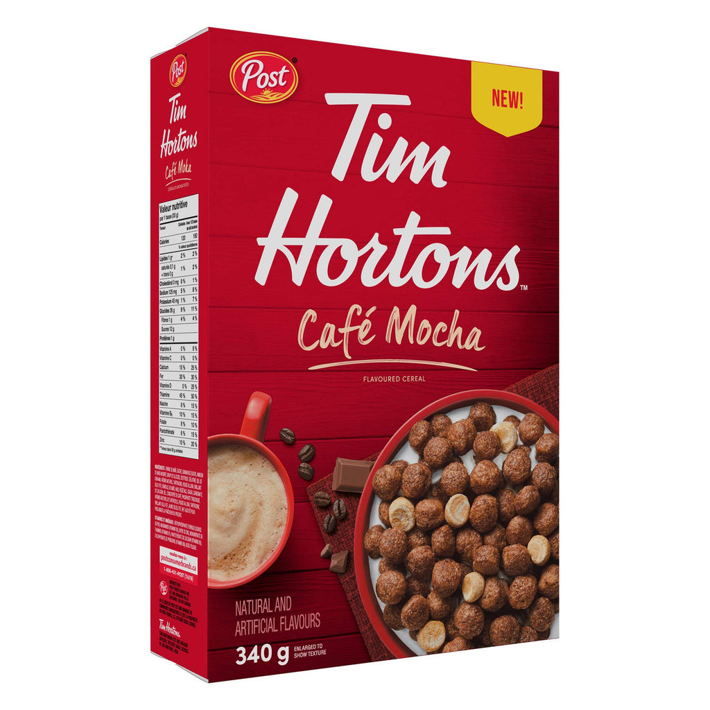 Tim Hortons Cafe Mocha Flavoured Cereal, 340g/12 oz., {Imported from Canada}