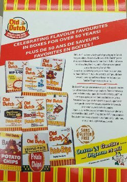 Old Dutch Potato Chips, Onion and Garlic, 220g/7.8oz (3 Pack) {Imported from Canada}