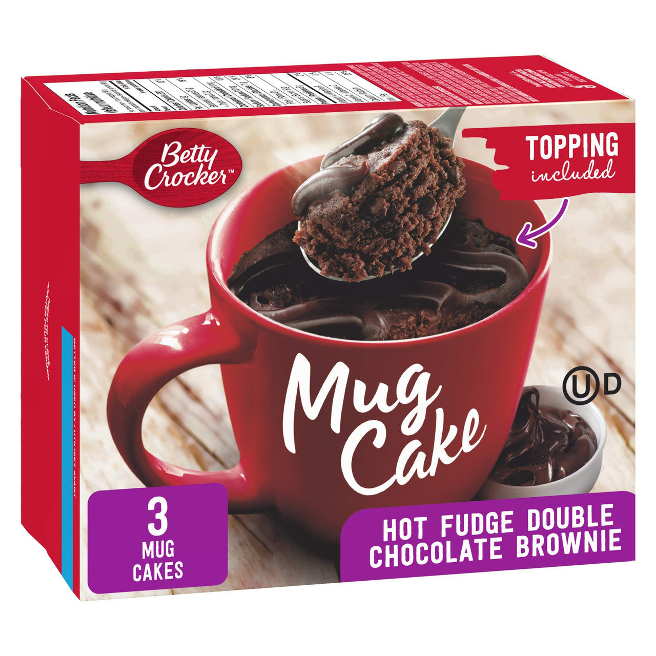 Betty Crocker Mug Cake Hot Fudge Double Chocolate Brownie With Fudge Topping, 294g/10.4 oz., {Imported from Canada}