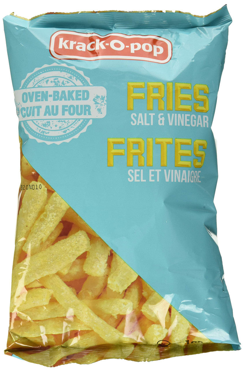 Krack-O-Pop Oven Baked Salt & Vinegar Fries, 130g/4.6oz, (Imported from Canada)