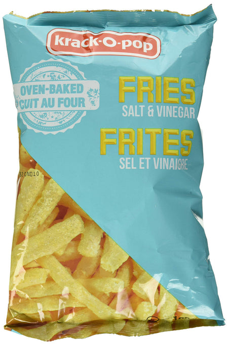 Krack-O-Pop Oven Baked Salt & Vinegar Fries, 130g/4.6oz, (Imported from Canada)