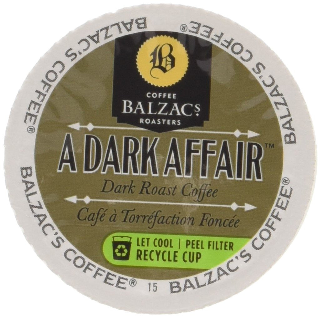 Balzac's Coffee Roasters A Dark Affair Coffee, 24ct {Imported from Canada}