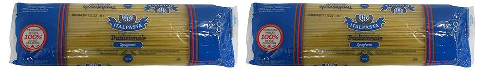 Italpasta Spaghetti, 450g/15.9 oz., (2 Pack) - {Imported from Canada}