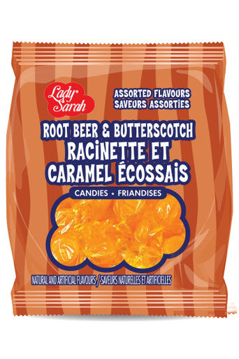 Lady Sarah Root Beer & Butterscotch Candies, 120g Imported from Canada