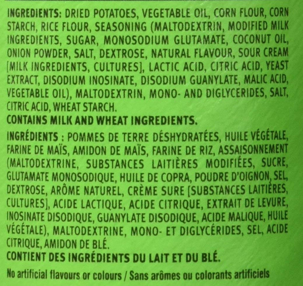 Pringles Sour Cream & Onion Flavour Potato Chips, 156g/5.5 oz., (Imported from Canada)